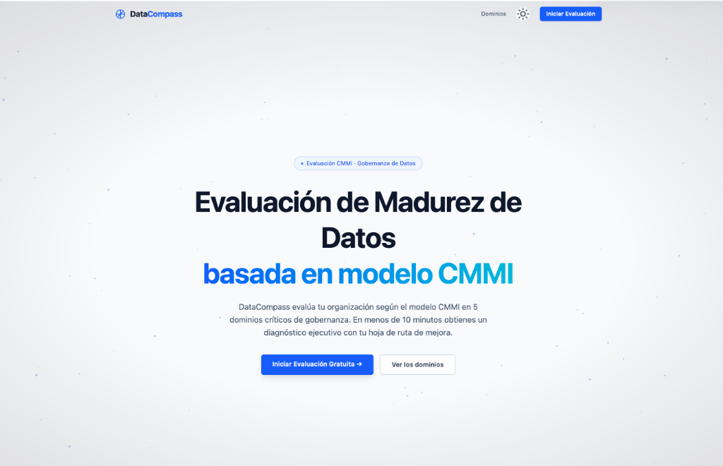 Plataforma DataCompass: evaluación de madurez de datos basada en el modelo CMMI
