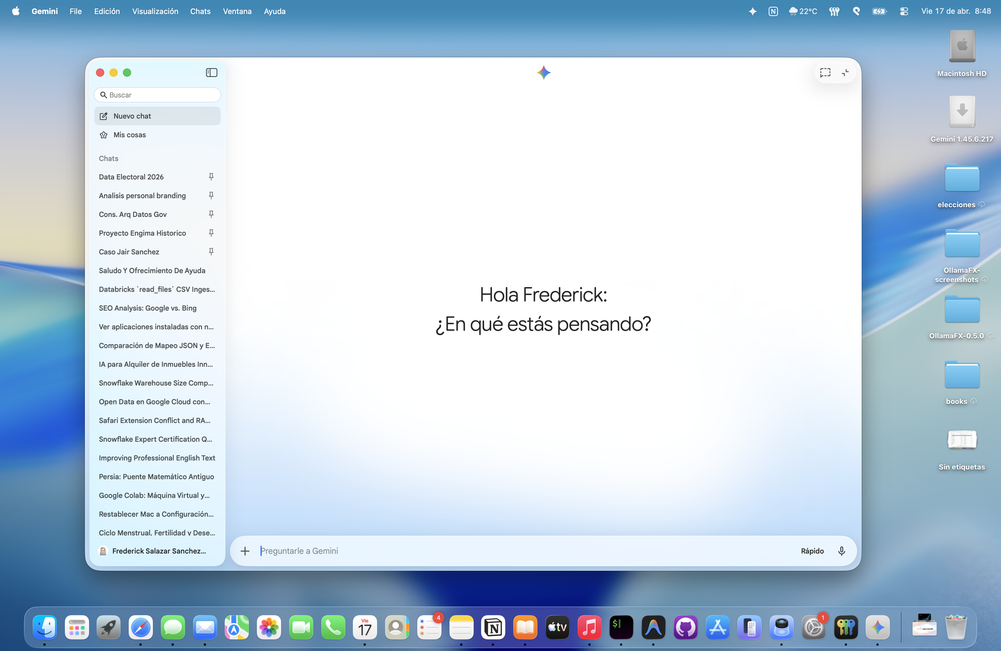 Gemini App para macOS