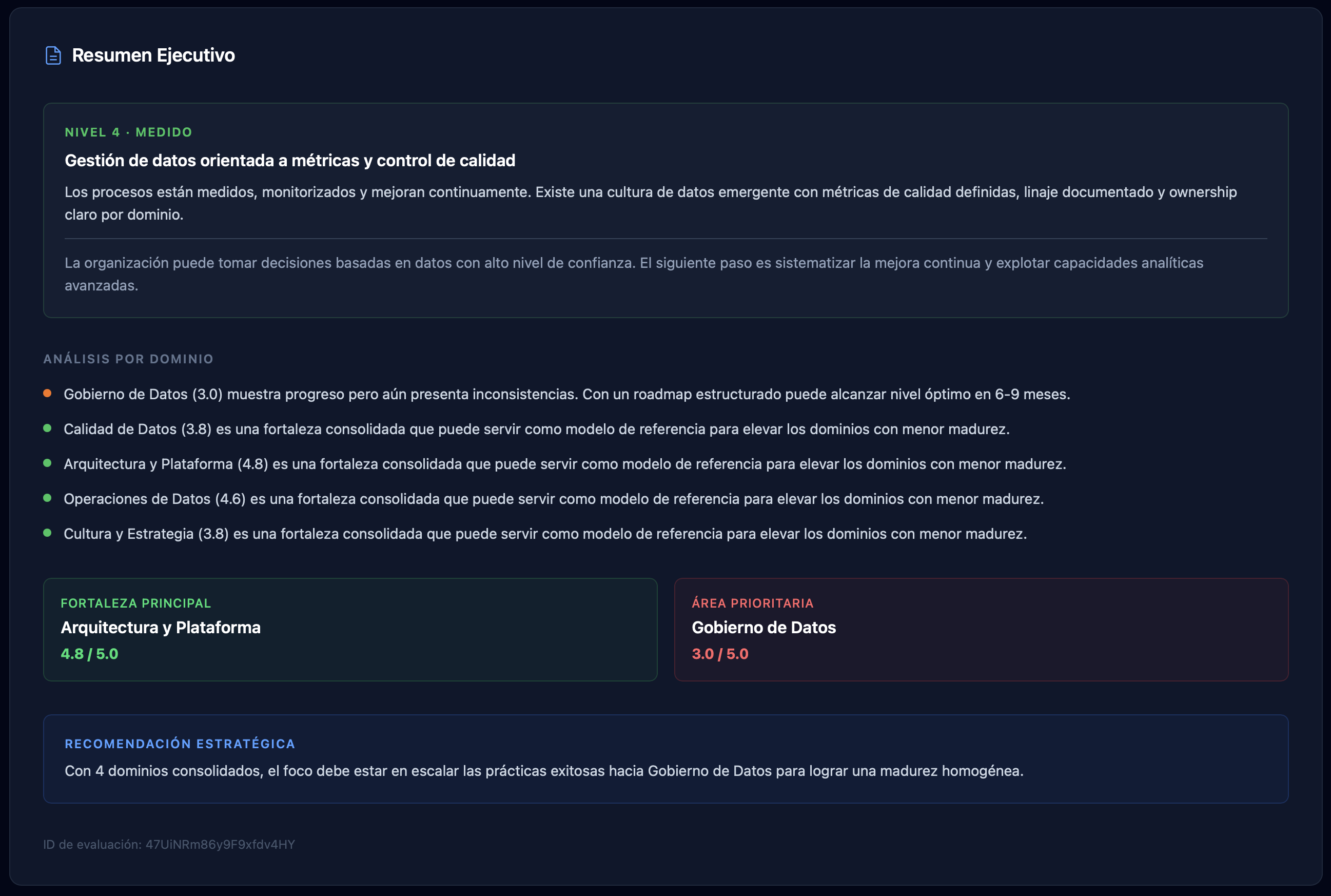 Executive Summary con recomendaciones